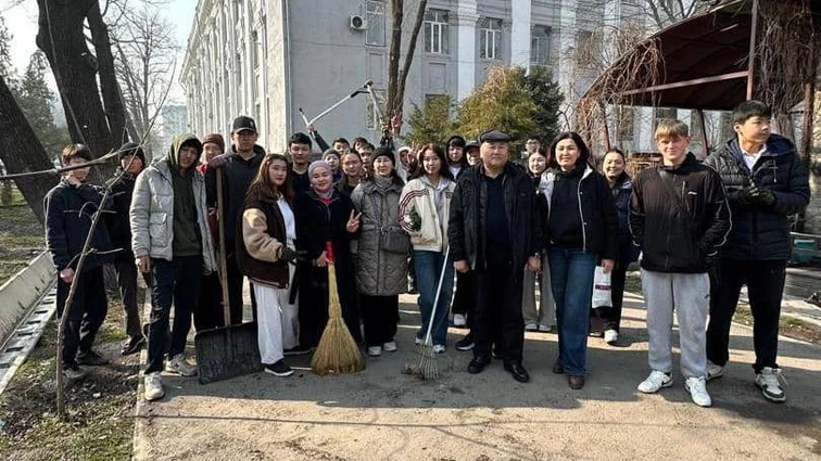 14 марта в Бишкекском техническом колледже прошёл субботник